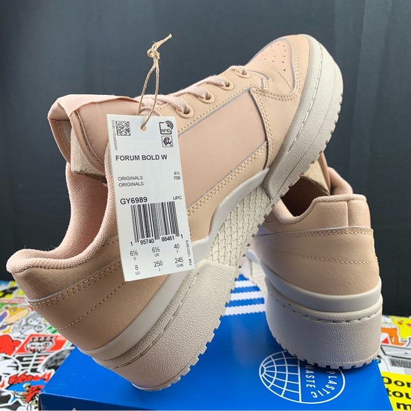 Adidas Forum Bold Platform Sneakers Pale Pink Womens - Picture 10 of 14